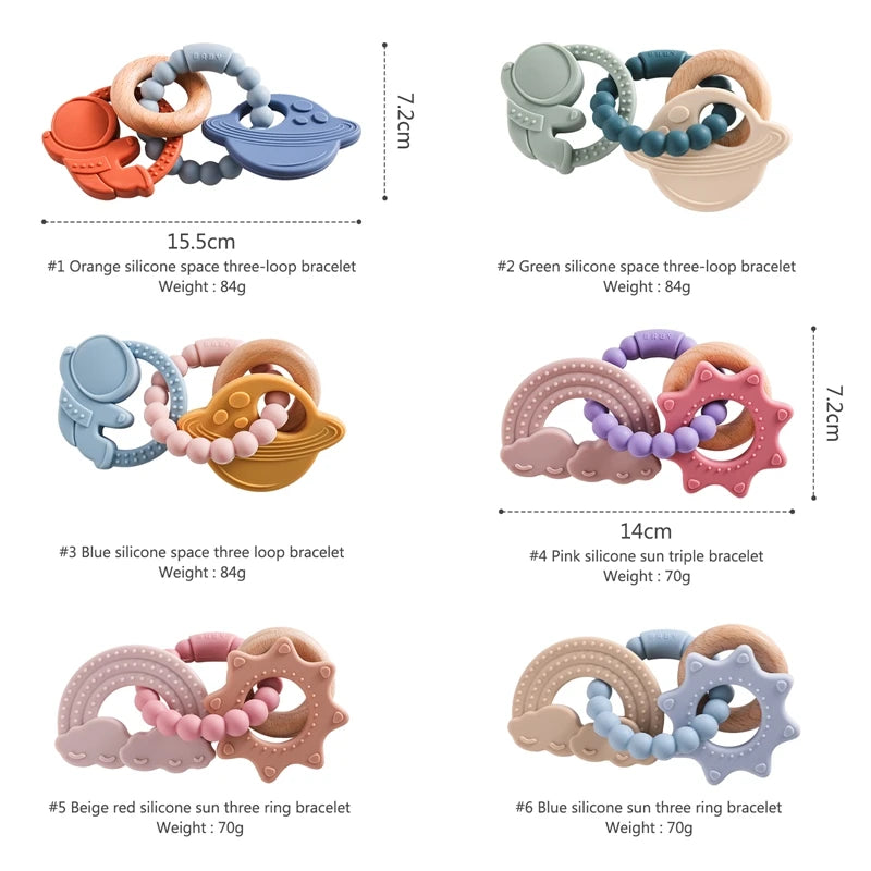 Silicone Baby Teether – Sensory Bracelet