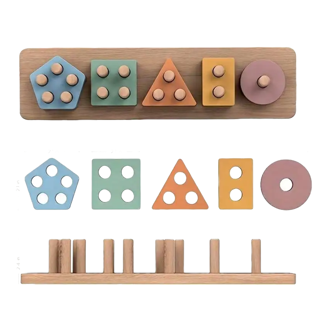 Wooden Shape Sorter – Montessori Toy for Toddlers